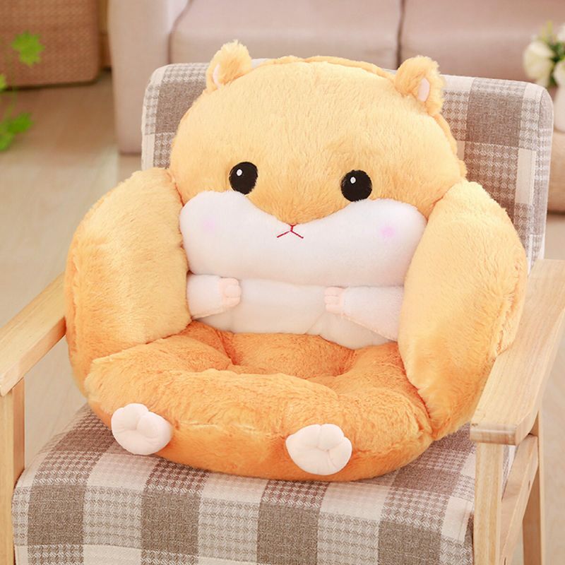 Crtani Hrčak Jastuk Za Sjedalo Kawaii Plišani Za Kućni Ured Za Struk Za Stolicu