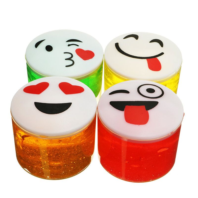 Emoji Face Slime Cup Boca Crystal Mud Random Kids Adults Dar Za Ublažavanje Stresa Igračka Za Dekompresiju