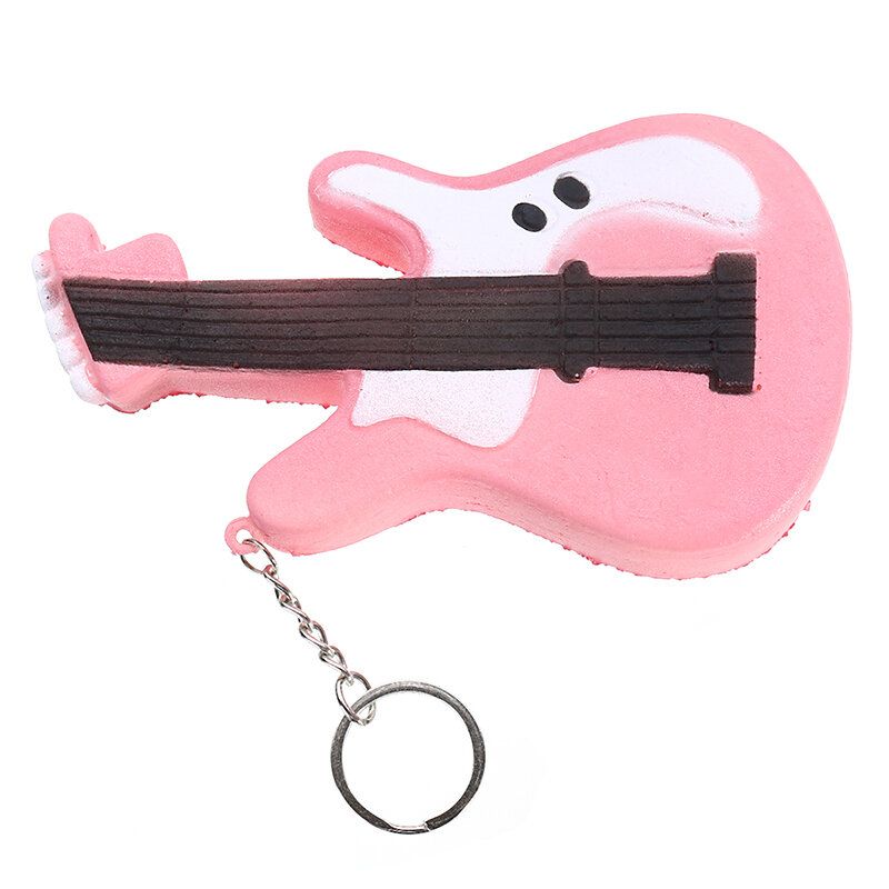 Gitara Squishy Slow Rising Toy Tag Soft Cute Collection Poklon Ukrasna Igračka