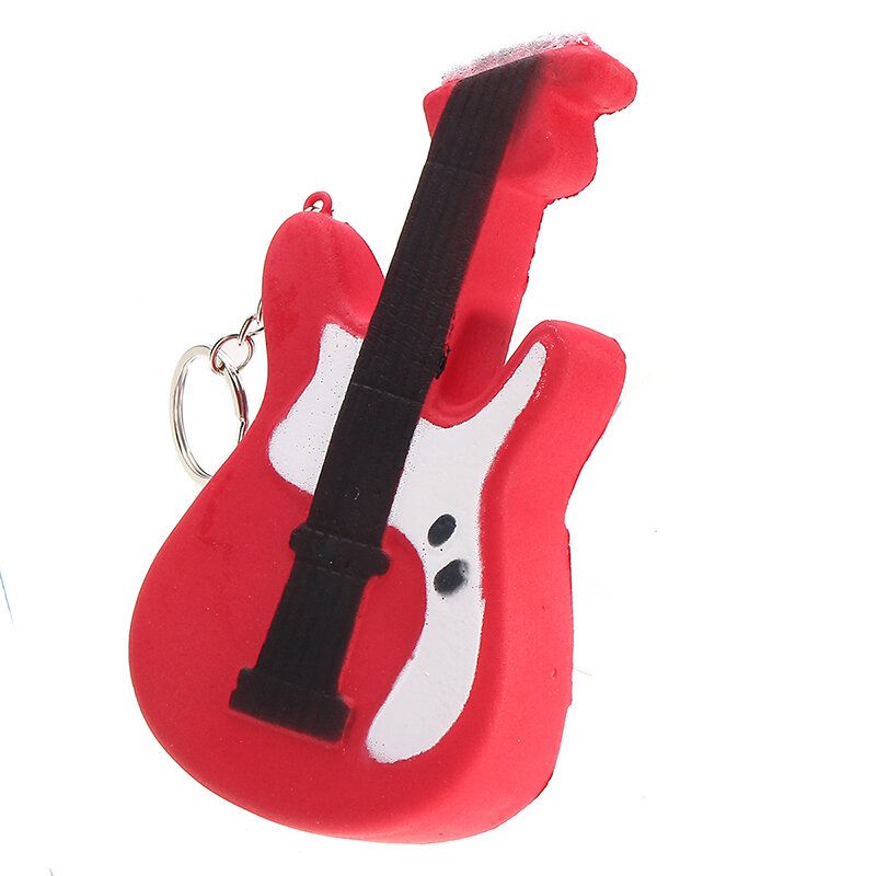 Gitara Squishy Slow Rising Toy Tag Soft Cute Collection Poklon Ukrasna Igračka