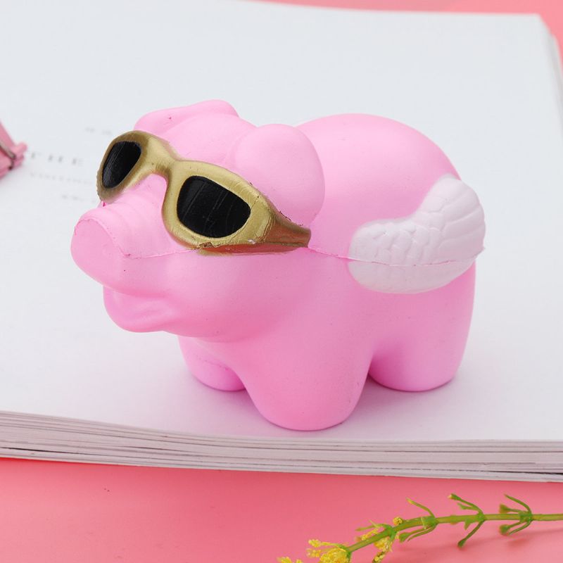 Glasses Piggy Squishy Slow Rising With Packaging Collection Poklon Mekana Igračka