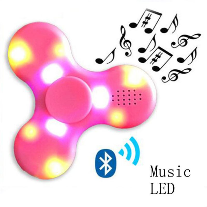 Hand Spinner Naplativ Music Led Fidget Finger Focus Reduce Stress Gadget