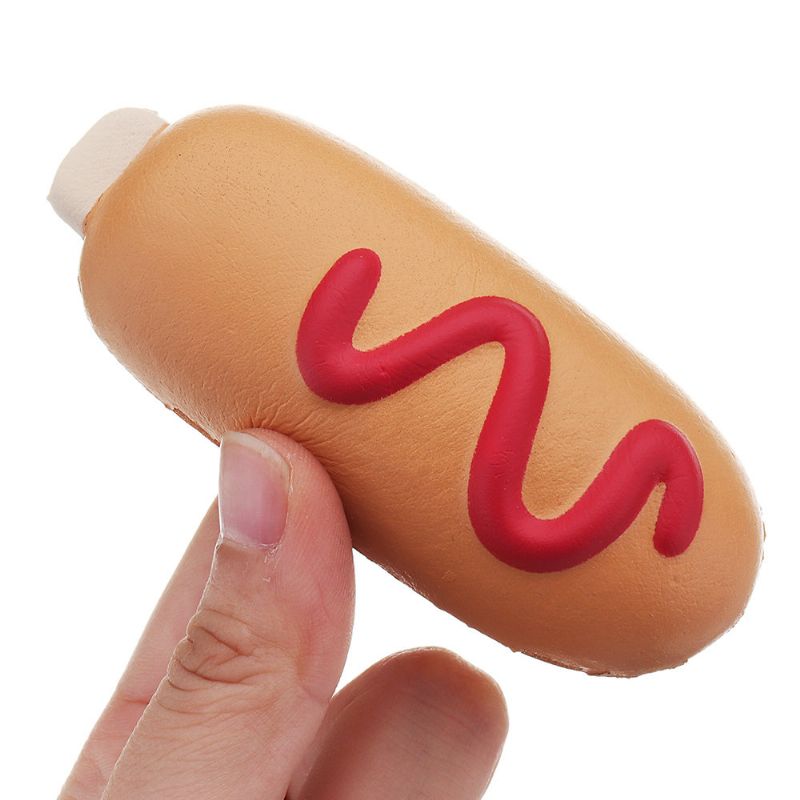 Hot Dog Squishy Mekana Igračka Slow Rising Bun Kawaii Crtić Poklon Zbirka