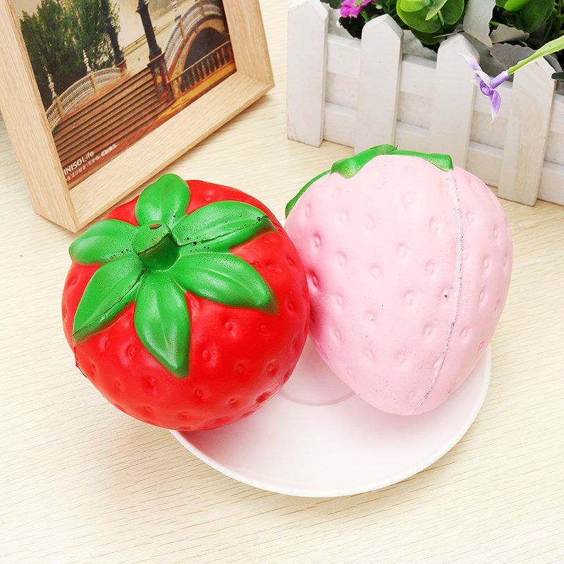 Jumbo Jagoda Squishy Slow Rising Soft Fruit Collection Poklon Igračka Za Dekoraciju