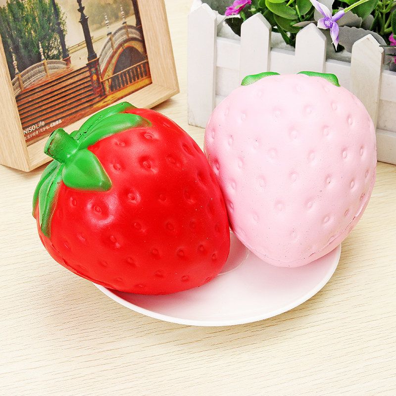 Jumbo Jagoda Squishy Slow Rising Soft Fruit Collection Poklon Igračka Za Dekoraciju