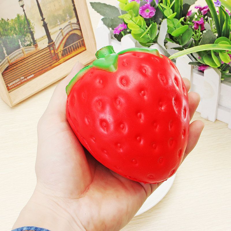 Jumbo Jagoda Squishy Slow Rising Soft Fruit Collection Poklon Igračka Za Dekoraciju