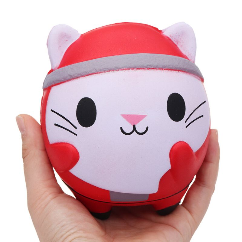 Kawaii Christmas Cat Squishy Soft Slow Rising With Packaging Collection Poklon Igračka