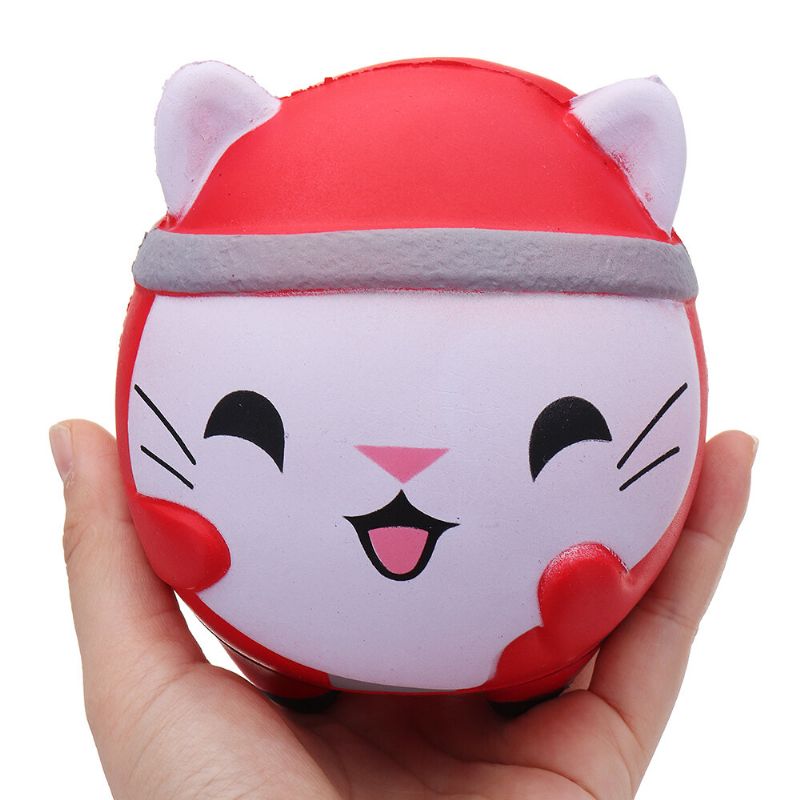 Kawaii Christmas Cat Squishy Soft Slow Rising With Packaging Collection Poklon Igračka