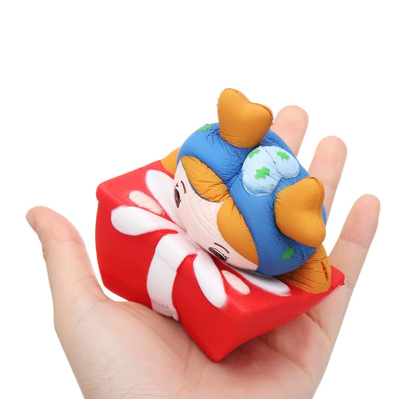 Kawaii Christmas Elk Girl Squishy Slow Rising Mekana Kolekcija Poklona S Pakiranjem