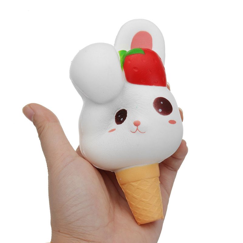 Kawaii Rabbit Ice Cream Squishy Slow Rising S Pakiranjem Kolekcija Poklon