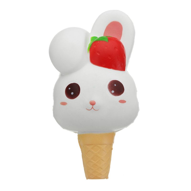 Kawaii Rabbit Ice Cream Squishy Slow Rising S Pakiranjem Kolekcija Poklon