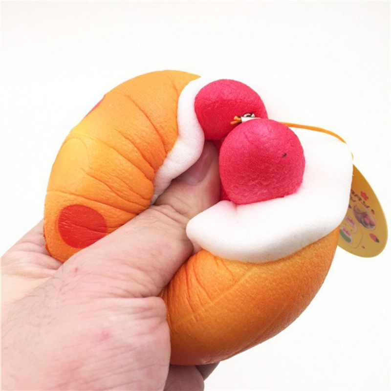 Kawaii Squishy Strawberry Puff Slow Rising Telefonska Torba Remen Privjesak Kolekcija Poklon Igračka