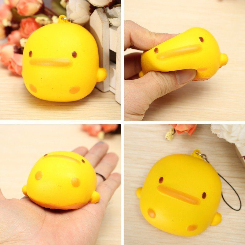 Kawaii Squishy Yellow Duck Mekana Slatka Torbica Za Remen Igračka Na Dar