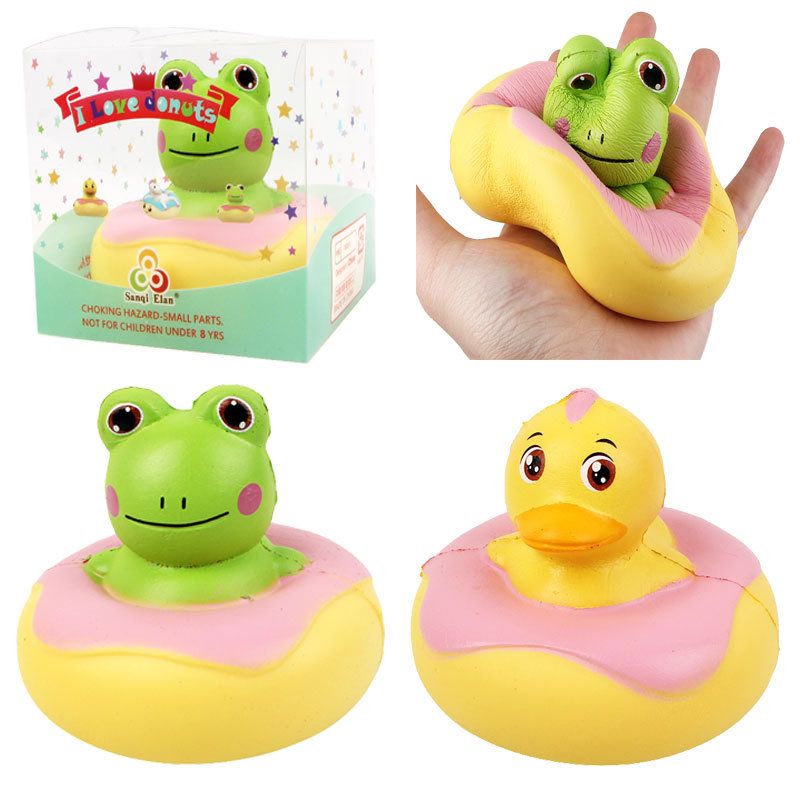 Kawaii Žaba Patka Squishy Slow Rising S Pakiranjem Zbirka Poklon Mekana Igračka