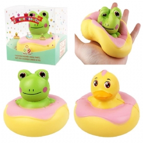 Kawaii Žaba Patka Squishy Slow Rising S Pakiranjem Zbirka Poklon Mekana Igračka