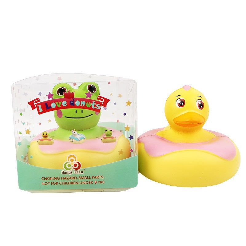 Kawaii Žaba Patka Squishy Slow Rising S Pakiranjem Zbirka Poklon Mekana Igračka