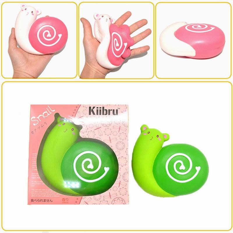 Kiibru Squishy Snail Jumbo 12 cm Slow Rising Scented Original Packaging Collection Dar Decor Toy