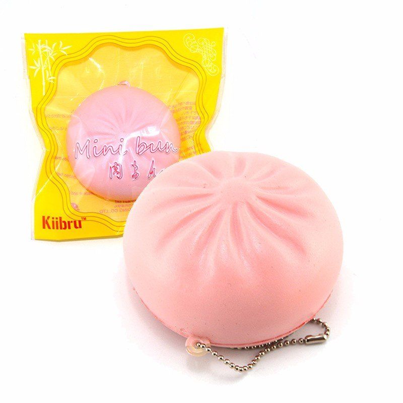 Kiibru Squishy Toy Bun Pink Yellow Lanac Torba Za Telefon Remen Poklon Dekor