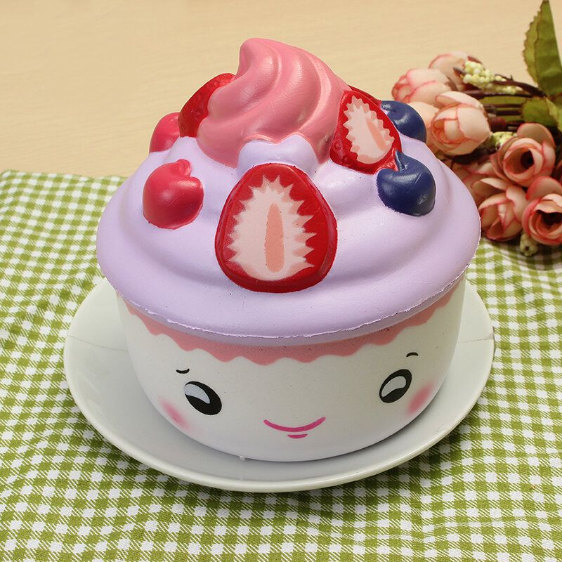 Leilei Squishy Jagoda Voće Sladoled Cupcake Slow Rising Original Ambalaža Kolekcija Poklon