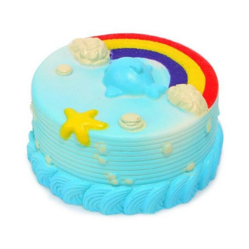 Ne Ne Squishy Jumbo Ocean Rainbow Cake Dolphin Star Slow Rising Original Ambalaža Decor Poklon Igračka