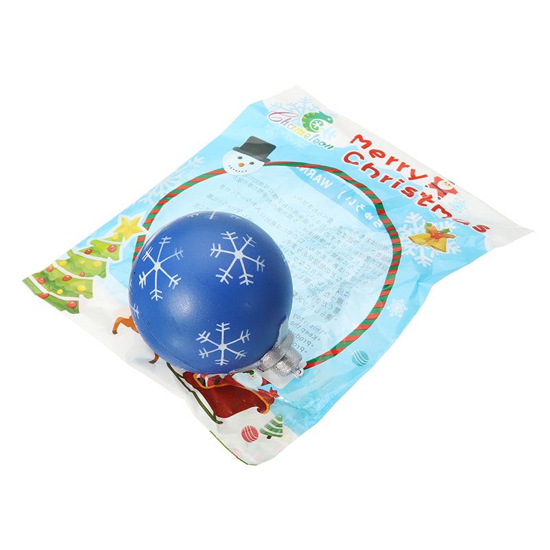 Pu Crtane Božićne Kuglice Squishy Toys 9.5 cm Sporo Rastuće S Pakiranjem Kolekcija Poklon Mekana Igračka
