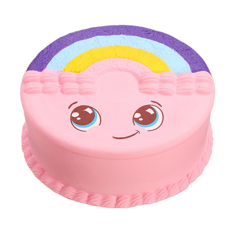 Rainbow Smile Cake Squishy Slow Rising With Ambalaža Kolekcija Poklon Mekana Igračka