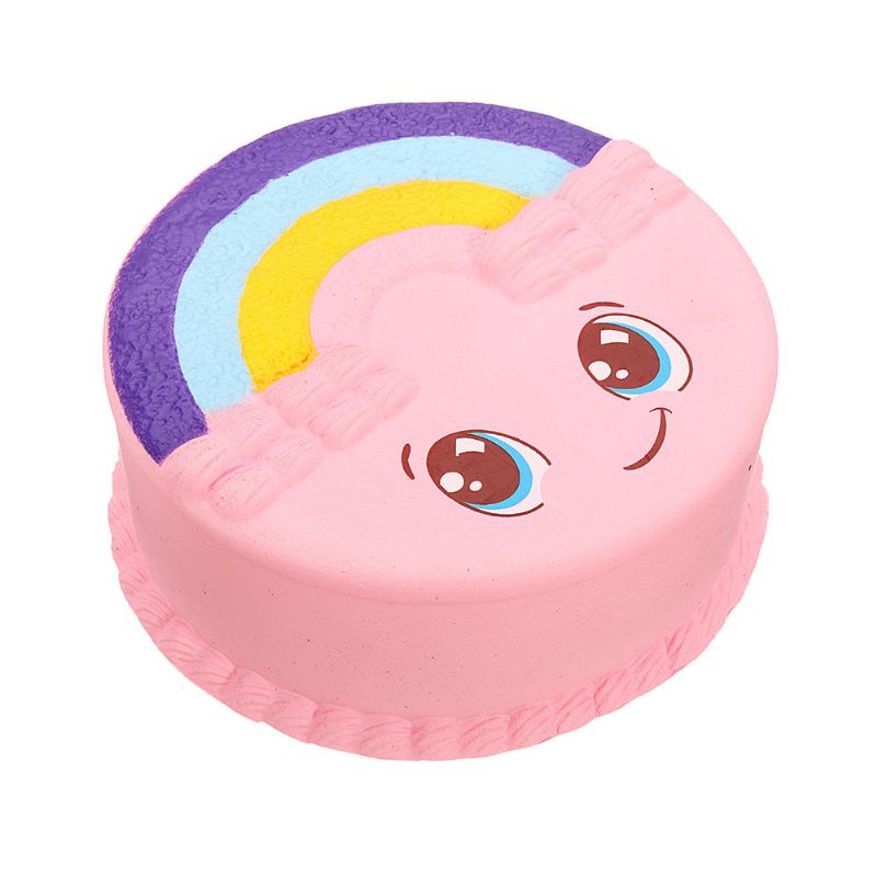 Rainbow Smile Cake Squishy Slow Rising With Ambalaža Kolekcija Poklon Mekana Igračka