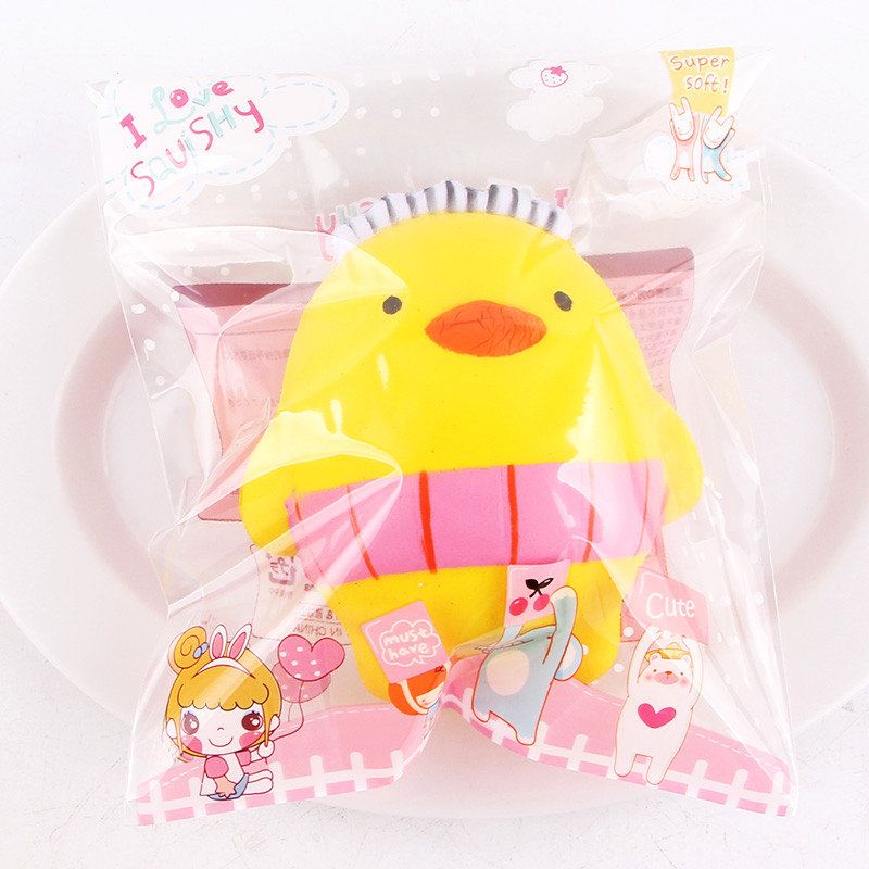 Sanqi Elan Squishy Cartoon Chick Chicken Baby 10 cm Slow Rising With Packaging Collection Igračka Na Dar