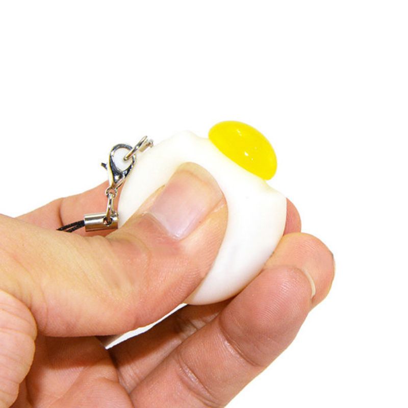 Squeeze Lazy Egg Yolk Sredstvo Za Ublažavanje Stresa Telefonska Torba Remen Privjesak 4 cm