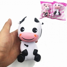 Squishy Baby Cow Jumbo 14 cm Sporo Raste S Pakiranjem Animals Collection Poklon Igračka