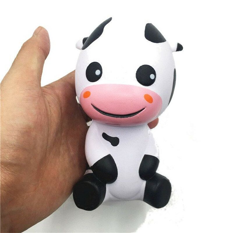 Squishy Baby Cow Jumbo 14 cm Sporo Raste S Pakiranjem Animals Collection Poklon Igračka