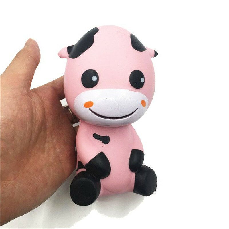 Squishy Baby Cow Jumbo 14 cm Sporo Raste S Pakiranjem Animals Collection Poklon Igračka