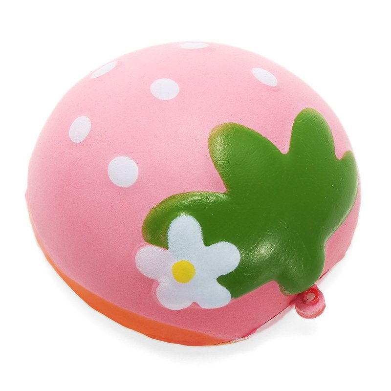 Squishy Half Strawberry 7cm Soft Slow Rising Fruit Collection Dar Decor Igračka