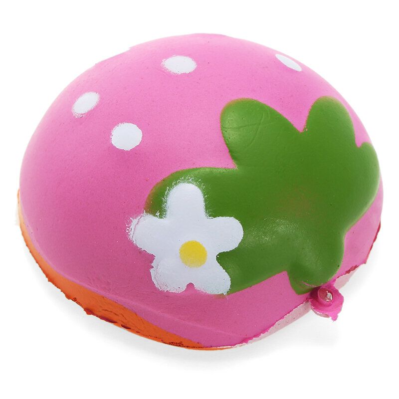 Squishy Half Strawberry 7cm Soft Slow Rising Fruit Collection Dar Decor Igračka