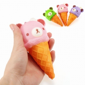 Squishy Ice Cream Bear Soft Slow Rising Collection Poklon Dekoracija Squish Squeeze Toy