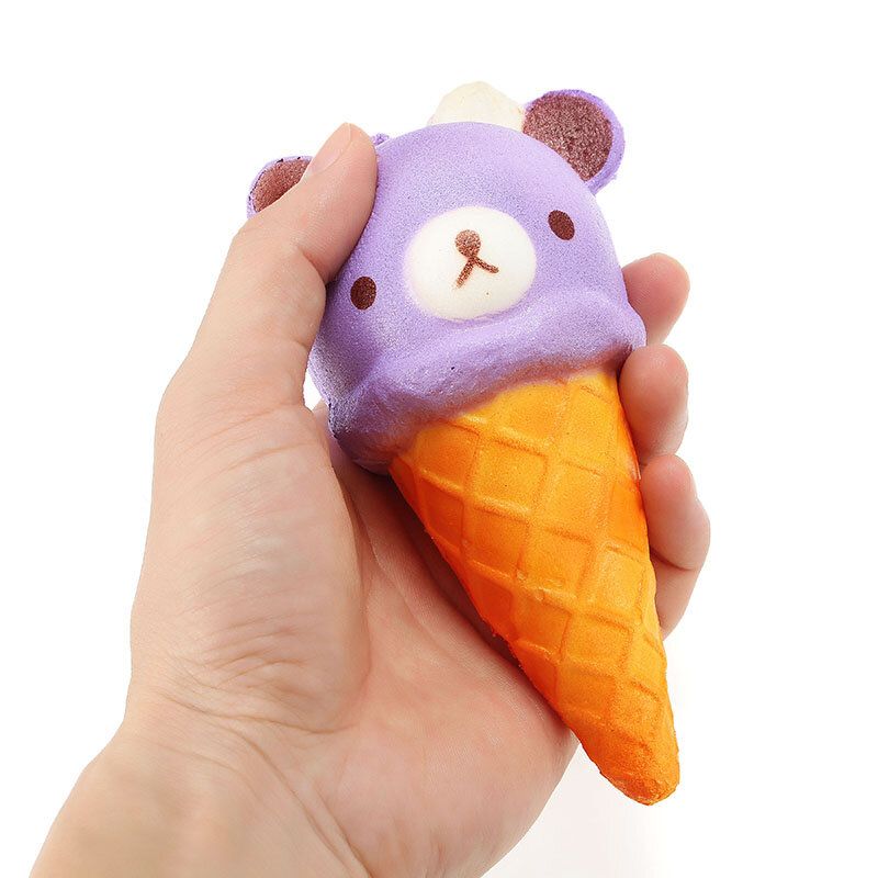 Squishy Ice Cream Bear Soft Slow Rising Collection Poklon Dekoracija Squish Squeeze Toy