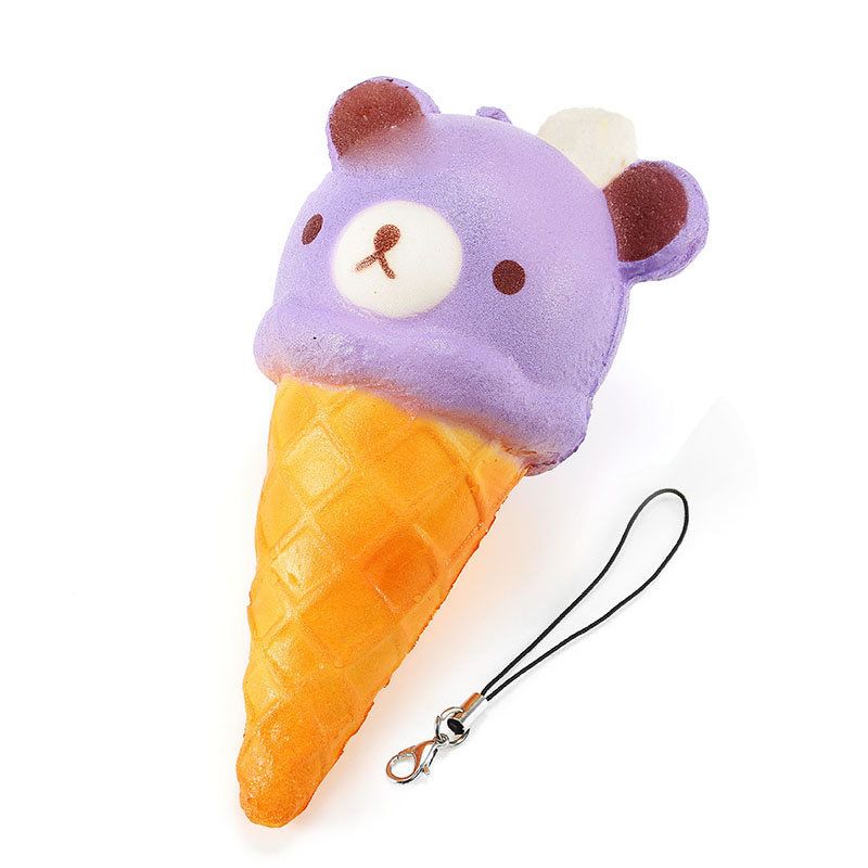 Squishy Ice Cream Bear Soft Slow Rising Collection Poklon Dekoracija Squish Squeeze Toy