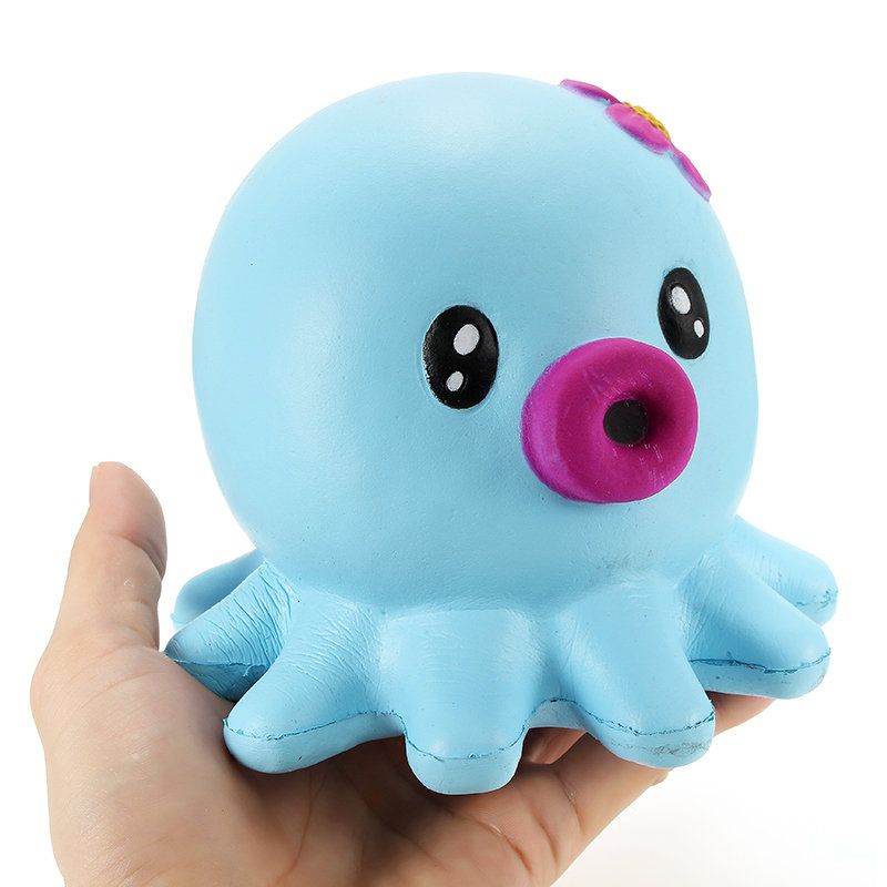 Squishy Octopus Jumbo 14 cm Kolekcija Slow Rising Poklon Dekor Meka Igračka Na Stiskanje