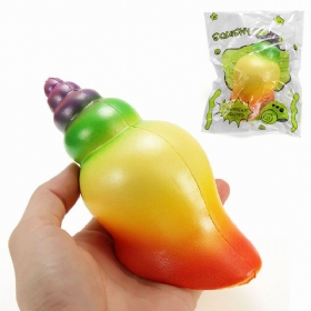 Squishy Rainbow Conch 14 cm Sporo Raste S Pakiranjem Poklon Dekor Meka Igračka Na Stiskanje