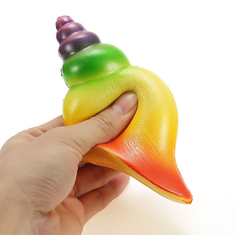 Squishy Rainbow Conch 14 cm Sporo Raste S Pakiranjem Poklon Dekor Meka Igračka Na Stiskanje