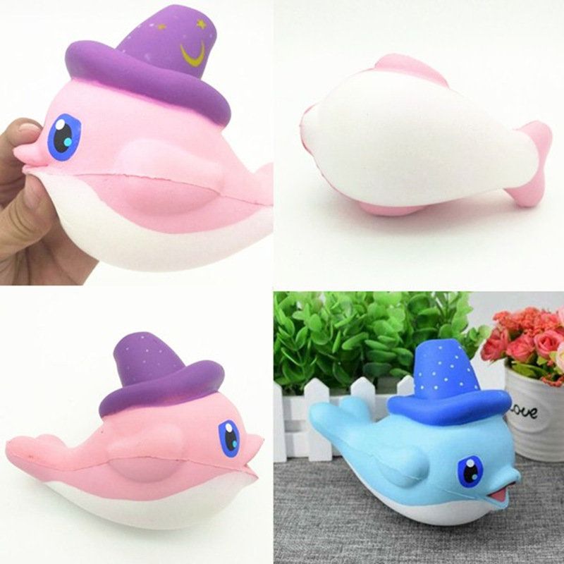 Squishy Slow Rising Kawaii Whale Soft Squeeze Slatki Delfin Remen Za Mobitel Bread Cake Rastezljiva Igračka