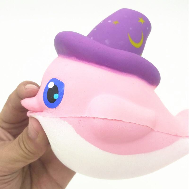 Squishy Slow Rising Kawaii Whale Soft Squeeze Slatki Delfin Remen Za Mobitel Bread Cake Rastezljiva Igračka