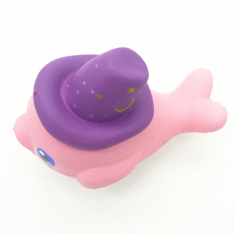 Squishy Slow Rising Kawaii Whale Soft Squeeze Slatki Delfin Remen Za Mobitel Bread Cake Rastezljiva Igračka