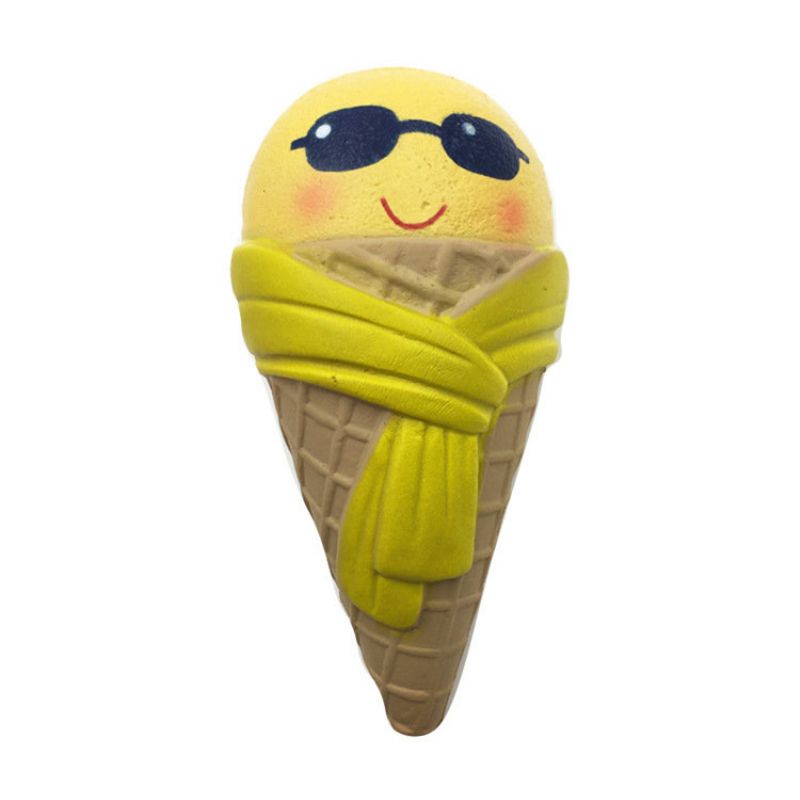 Squishy Zabavni Sladoled Sa Sunčanim Naočalama Šalom 18 cm Sporo Raste S Pakiranjem Poklon Za Kolekciju