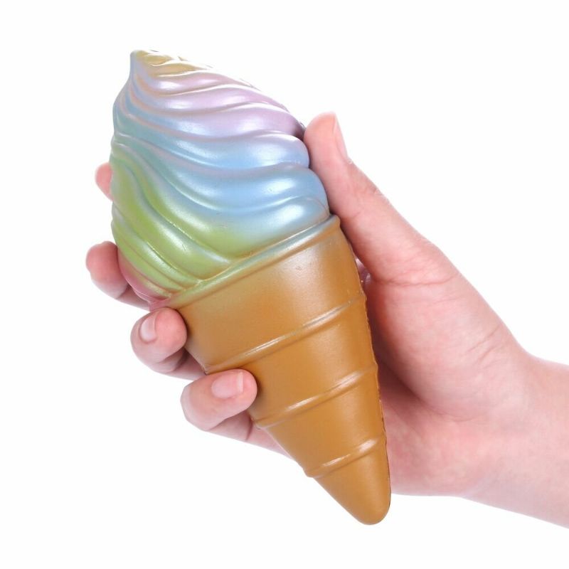 Vlampo Squishy Rainbow Ice Cream Corne Slow Rising Original Packaging Collection Poklon Decor Igračka