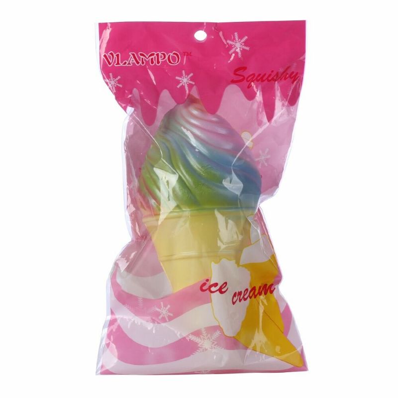 Vlampo Squishy Rainbow Ice Cream Corne Slow Rising Original Packaging Collection Poklon Decor Igračka