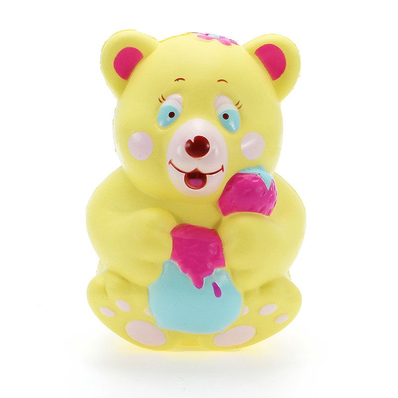 Xinda Squishy Strawberry Bear Drži Lonac Za Med 12 cm Sporo Raste S Pakiranjem Kolekcija Igračka Na Dar