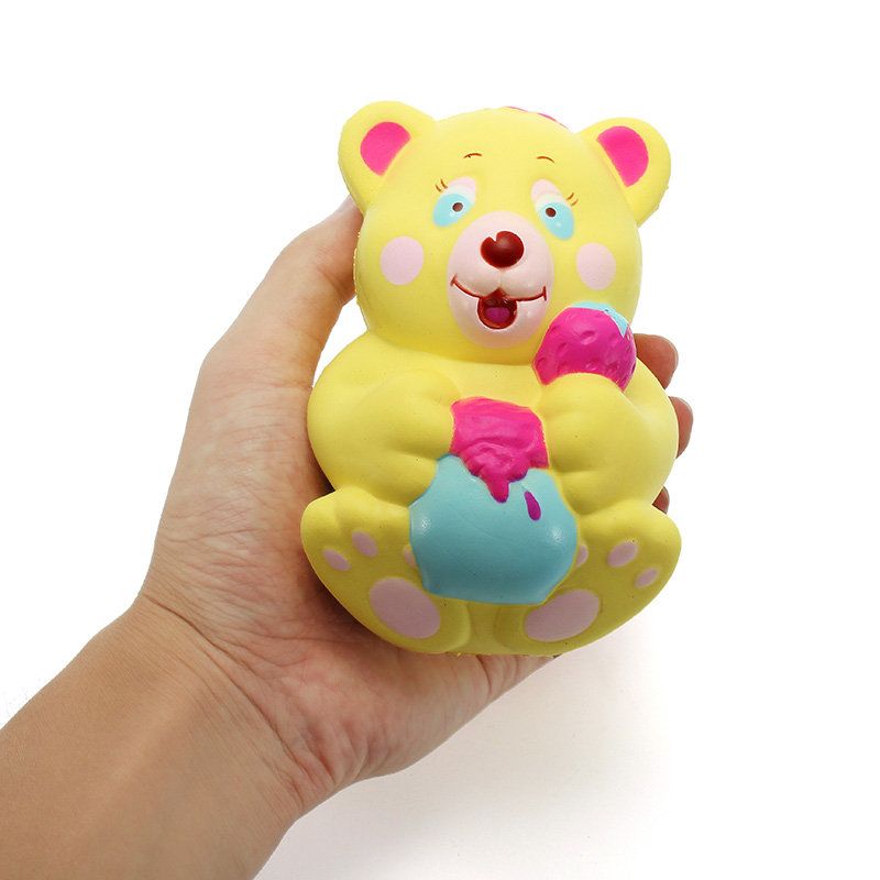 Xinda Squishy Strawberry Bear Drži Lonac Za Med 12 cm Sporo Raste S Pakiranjem Kolekcija Igračka Na Dar