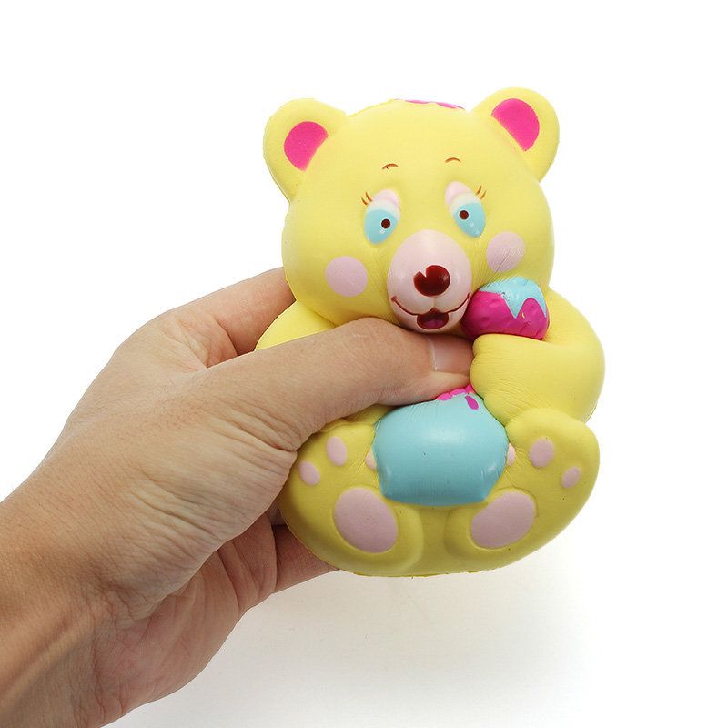 Xinda Squishy Strawberry Bear Drži Lonac Za Med 12 cm Sporo Raste S Pakiranjem Kolekcija Igračka Na Dar