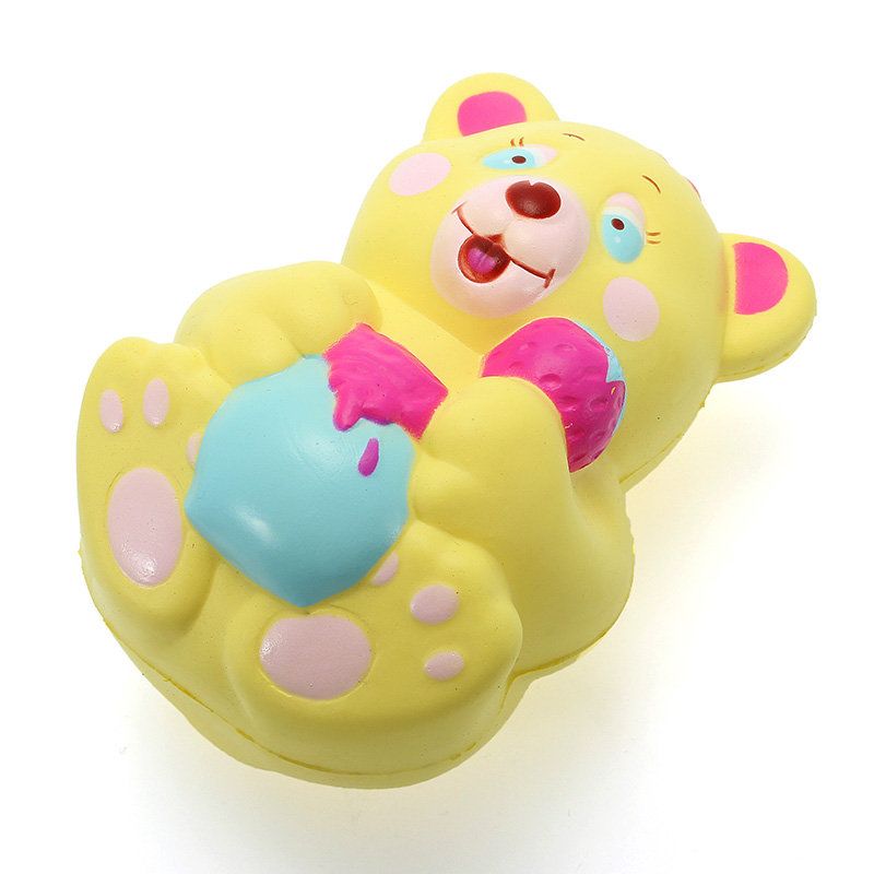 Xinda Squishy Strawberry Bear Drži Lonac Za Med 12 cm Sporo Raste S Pakiranjem Kolekcija Igračka Na Dar
